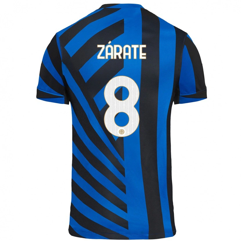 Danxen Niño Camiseta Dilan Zárate #8 Azul Negro 1ª Equipación 2024/25 La Camisa