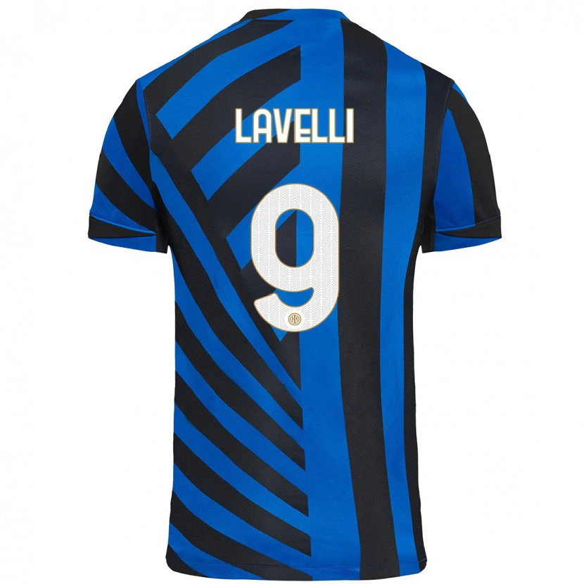 Danxen Niño Camiseta Matteo Lavelli #9 Azul Negro 1ª Equipación 2024/25 La Camisa