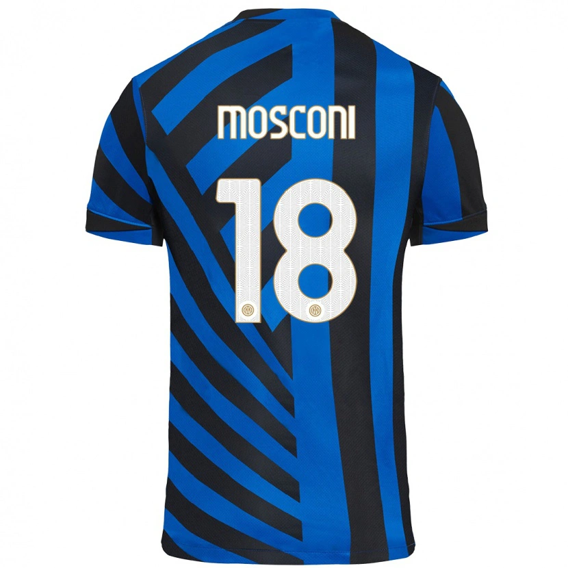 Danxen Niño Camiseta Mattia Mosconi #18 Azul Negro 1ª Equipación 2024/25 La Camisa