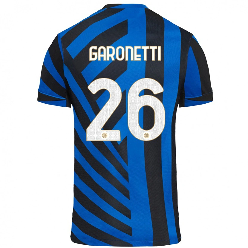 Danxen Niño Camiseta Gabriele Garonetti #26 Azul Negro 1ª Equipación 2024/25 La Camisa