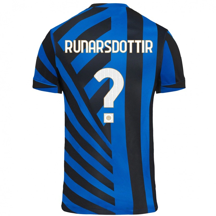 Danxen Niño Camiseta Cecilía Rán Rúnarsdóttir #0 Azul Negro 1ª Equipación 2024/25 La Camisa