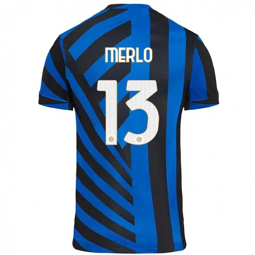 Danxen Niño Camiseta Beatrice Merlo #13 Azul Negro 1ª Equipación 2024/25 La Camisa