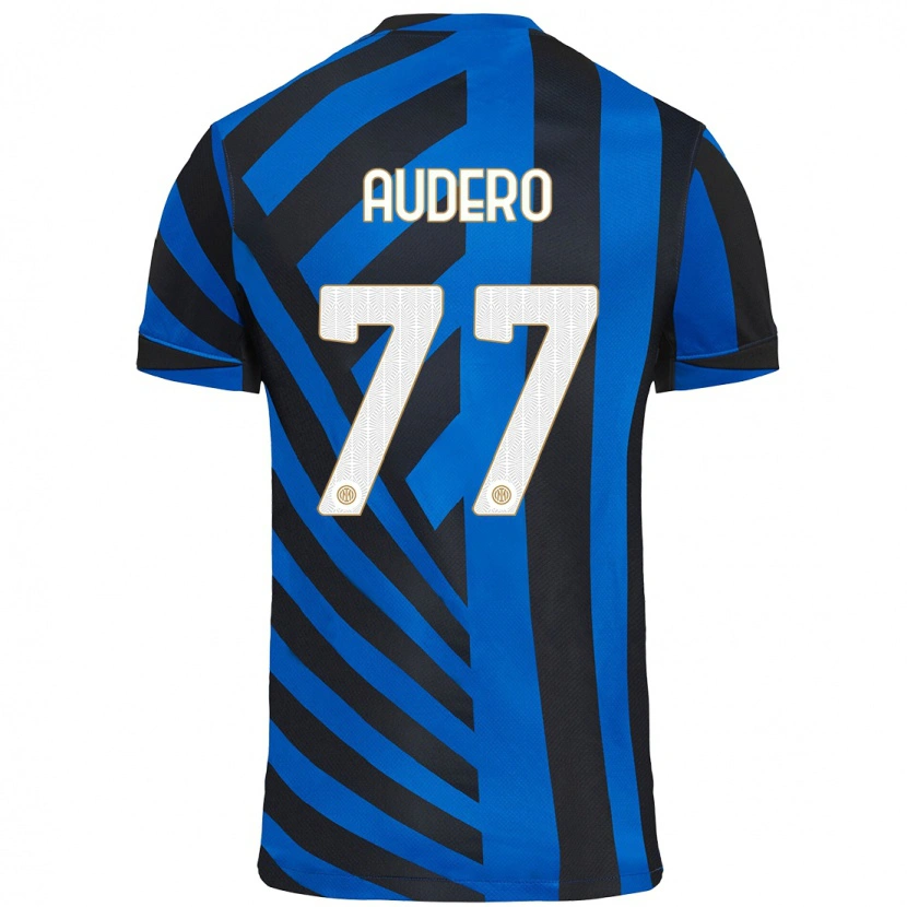 Danxen Niño Camiseta Emil Audero #77 Azul Negro 1ª Equipación 2024/25 La Camisa