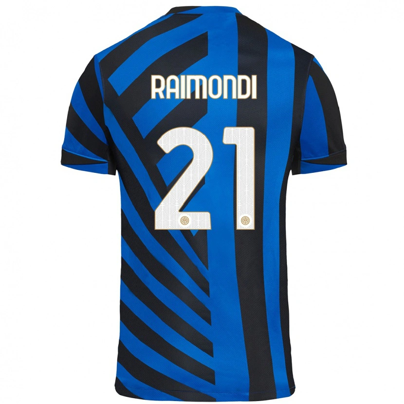 Danxen Niño Camiseta Paolo Raimondi #21 Azul Negro 1ª Equipación 2024/25 La Camisa