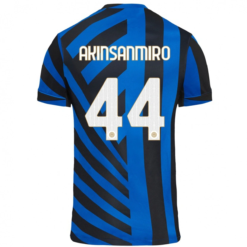 Danxen Niño Camiseta Ebenezer Akinsanmiro #44 Azul Negro 1ª Equipación 2024/25 La Camisa