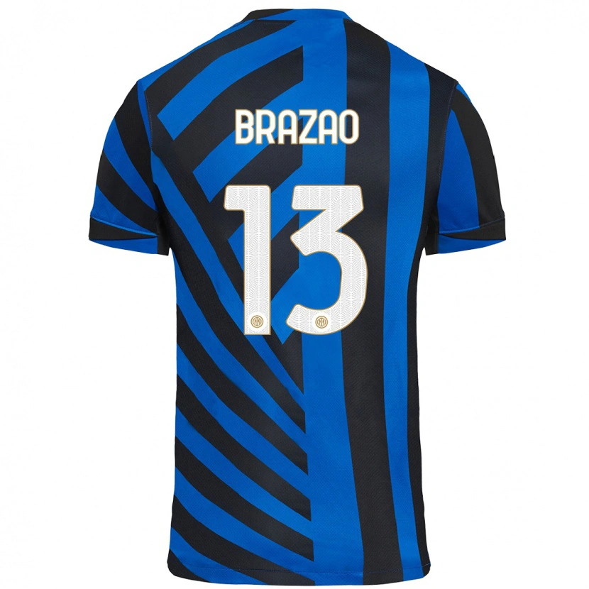 Danxen Niño Camiseta Gabriel Brazao #13 Azul Negro 1ª Equipación 2024/25 La Camisa