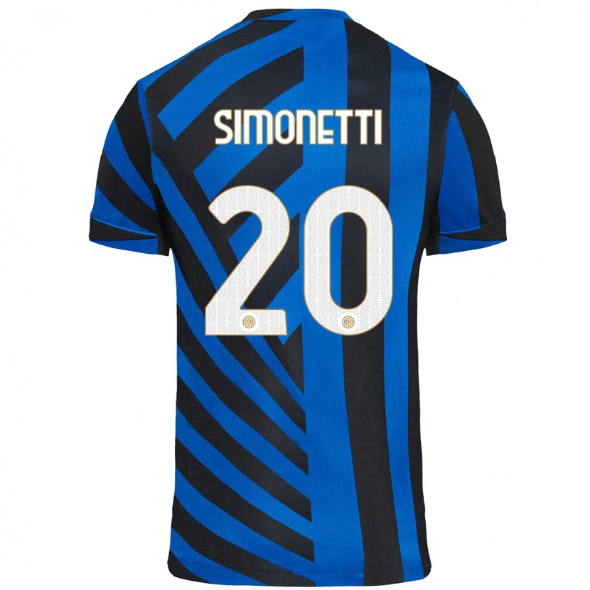 Danxen Niño Camiseta Flaminia Simonetti #20 Azul Negro 1ª Equipación 2024/25 La Camisa