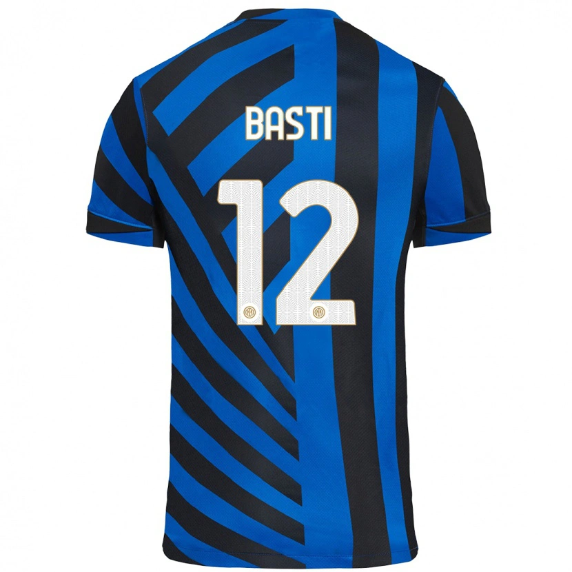 Danxen Niño Camiseta Matteo Basti #12 Azul Negro 1ª Equipación 2024/25 La Camisa