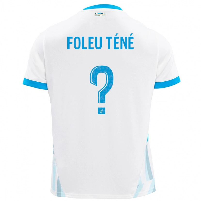 Danxen Niño Camiseta Krys Foleu Téné #0 Blanco Azul Cielo 1ª Equipación 2024/25 La Camisa