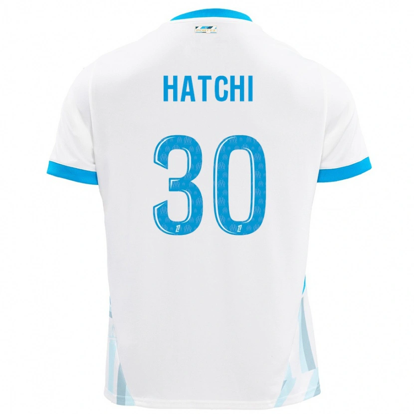 Danxen Niño Camiseta Anaïs Hatchi #30 Blanco Azul Cielo 1ª Equipación 2024/25 La Camisa