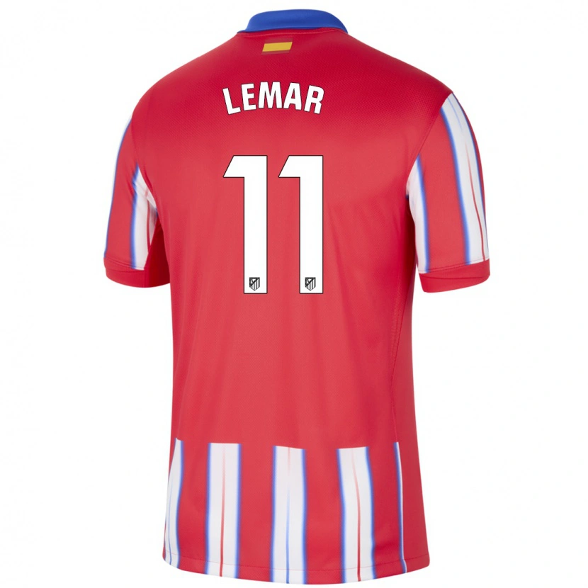 Danxen Niño Camiseta Thomas Lemar #11 Rojo Blanco Azul 1ª Equipación 2024/25 La Camisa