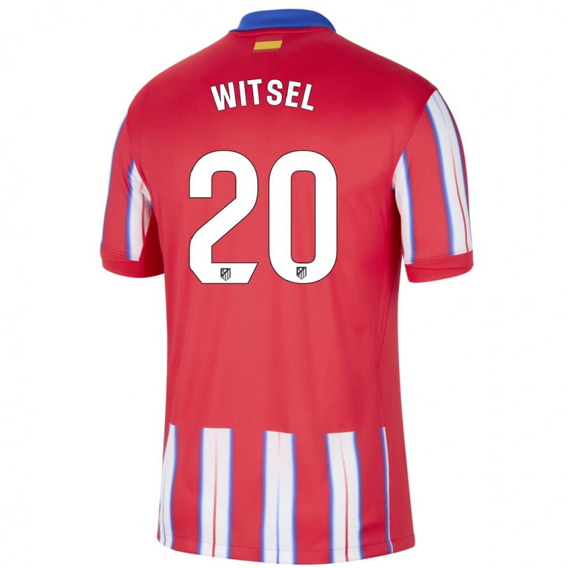 Danxen Niño Camiseta Axel Witsel #20 Rojo Blanco Azul 1ª Equipación 2024/25 La Camisa