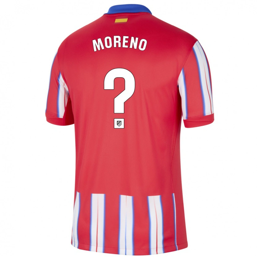 Danxen Niño Camiseta Álvaro Moreno #0 Rojo Blanco Azul 1ª Equipación 2024/25 La Camisa