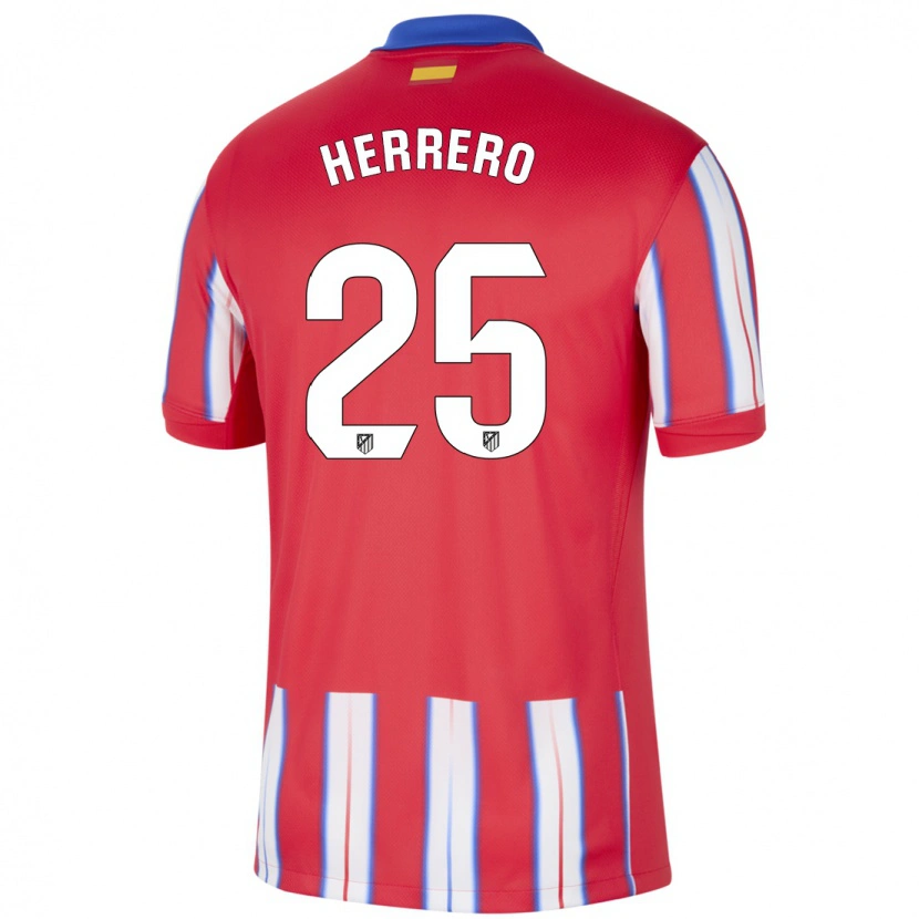 Danxen Niño Camiseta Alex Herrero #25 Rojo Blanco Azul 1ª Equipación 2024/25 La Camisa