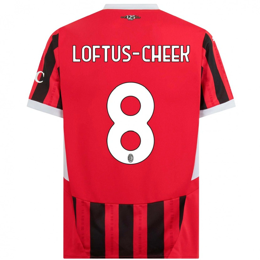 Danxen Niño Camiseta Ruben Loftus-Cheek #8 Rojo Negro 1ª Equipación 2024/25 La Camisa