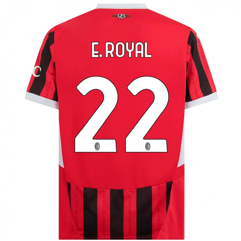 Danxen Niño Camiseta Emerson Royal #22 Rojo Negro 1ª Equipación 2024/25 La Camisa