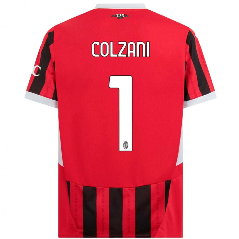 Danxen Niño Camiseta Edoardo Colzani #1 Rojo Negro 1ª Equipación 2024/25 La Camisa