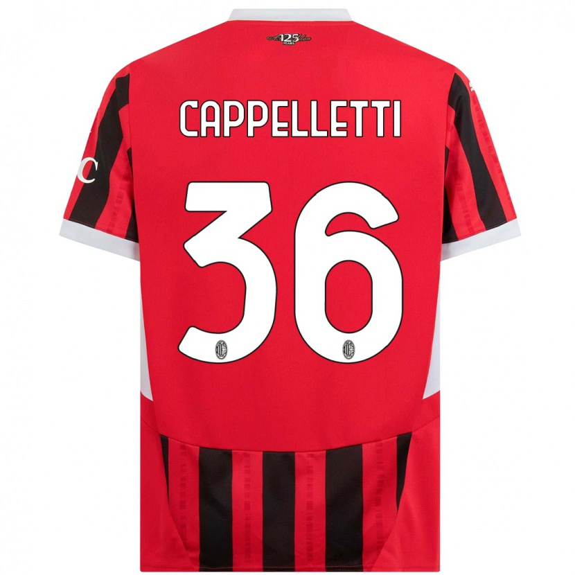 Danxen Niño Camiseta Mattia Cappelletti #36 Rojo Negro 1ª Equipación 2024/25 La Camisa