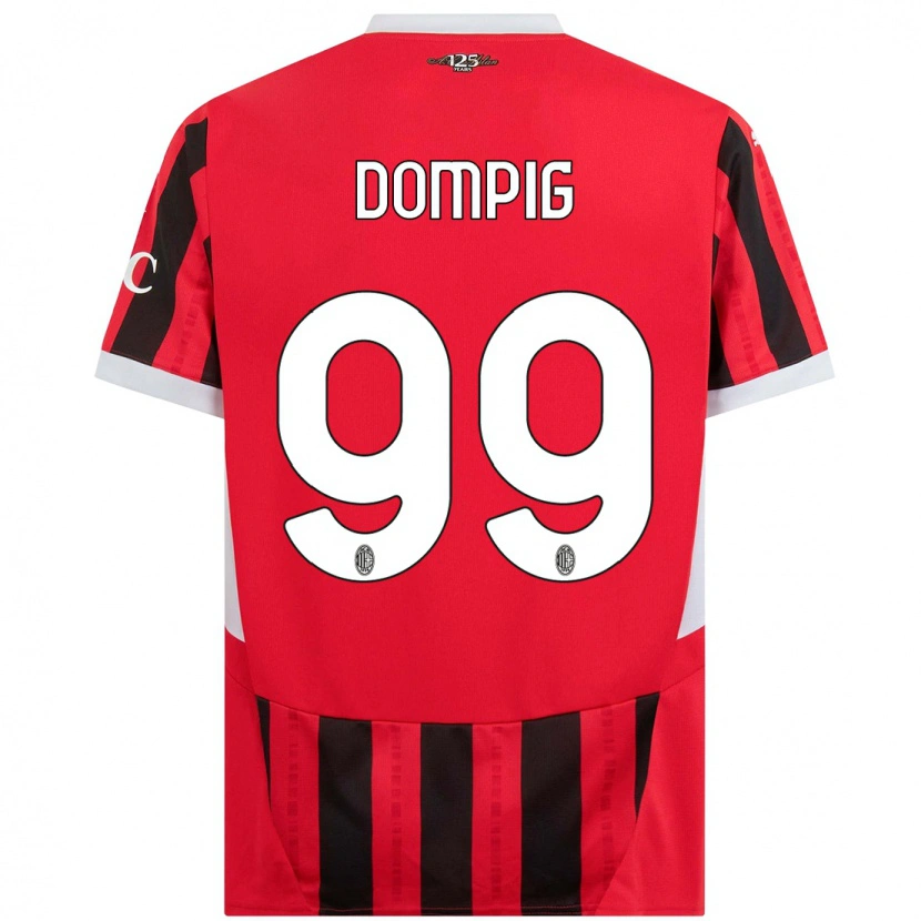 Danxen Niño Camiseta Chanté Dompig #99 Rojo Negro 1ª Equipación 2024/25 La Camisa