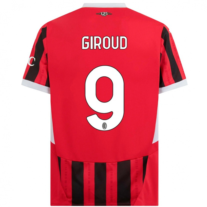 Danxen Niño Camiseta Olivier Giroud #9 Rojo Negro 1ª Equipación 2024/25 La Camisa