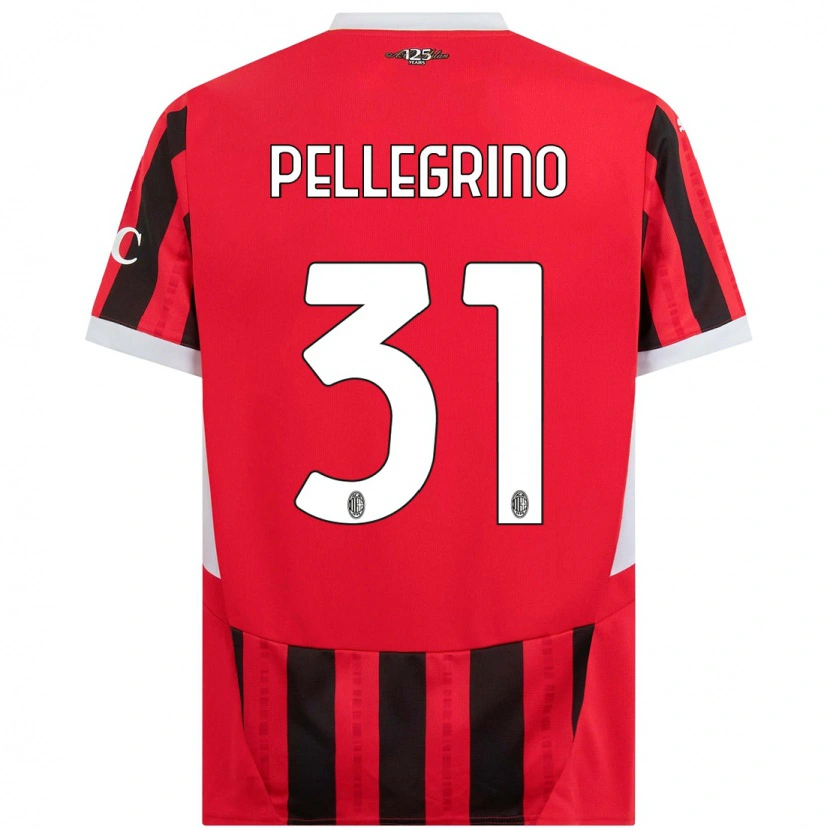 Danxen Niño Camiseta Marco Pellegrino #31 Rojo Negro 1ª Equipación 2024/25 La Camisa