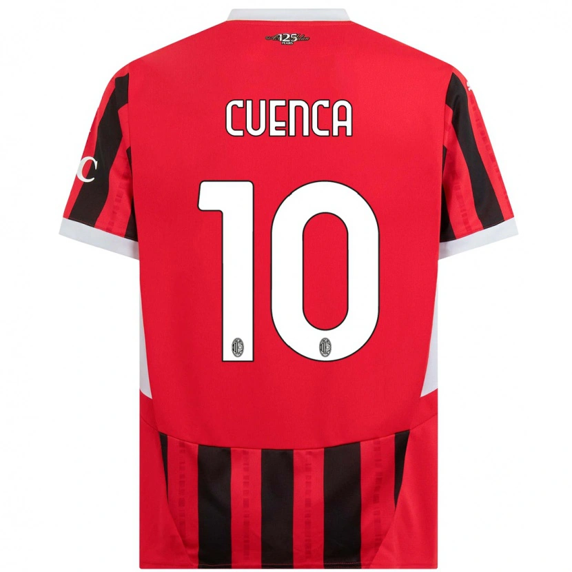 Danxen Niño Camiseta Hugo Cuenca #10 Rojo Negro 1ª Equipación 2024/25 La Camisa