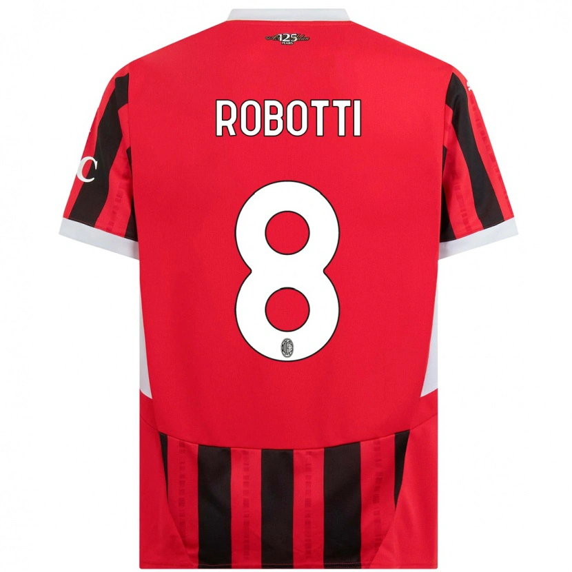 Danxen Niño Camiseta Giovanni Robotti #8 Rojo Negro 1ª Equipación 2024/25 La Camisa