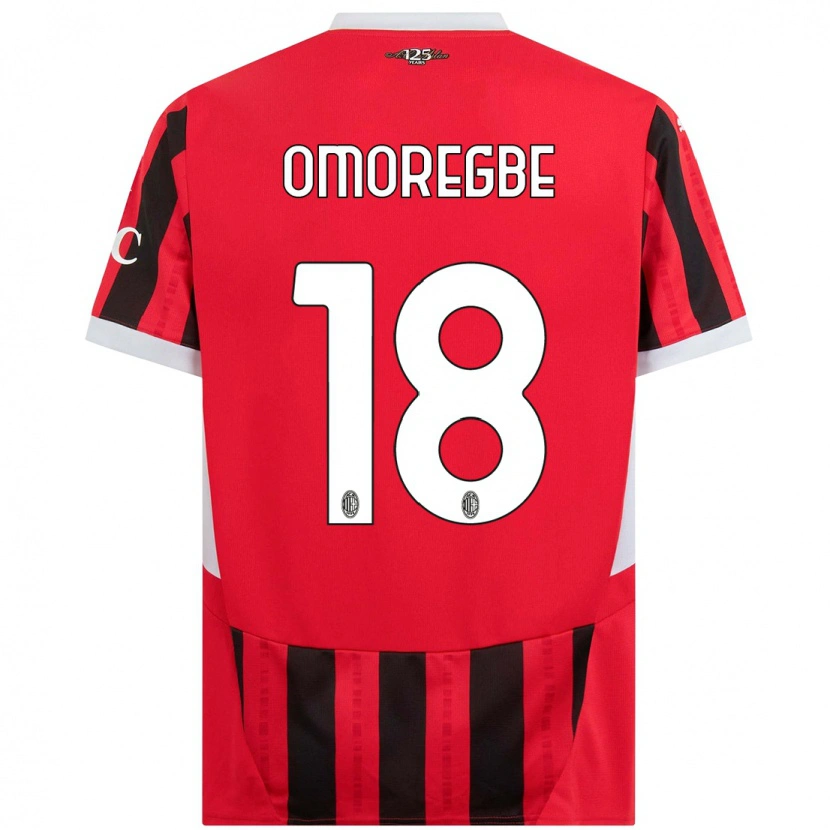 Danxen Niño Camiseta Bob Murphy Omoregbe #18 Rojo Negro 1ª Equipación 2024/25 La Camisa