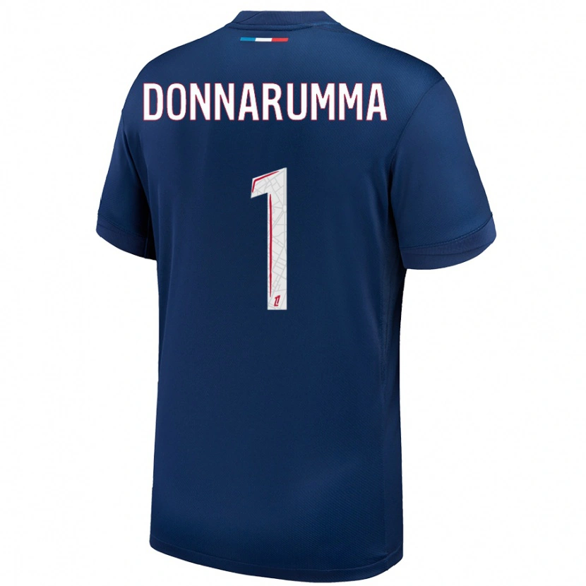 Danxen Niño Camiseta Gianluigi Donnarumma #1 Azul Marino Blanco 1ª Equipación 2024/25 La Camisa