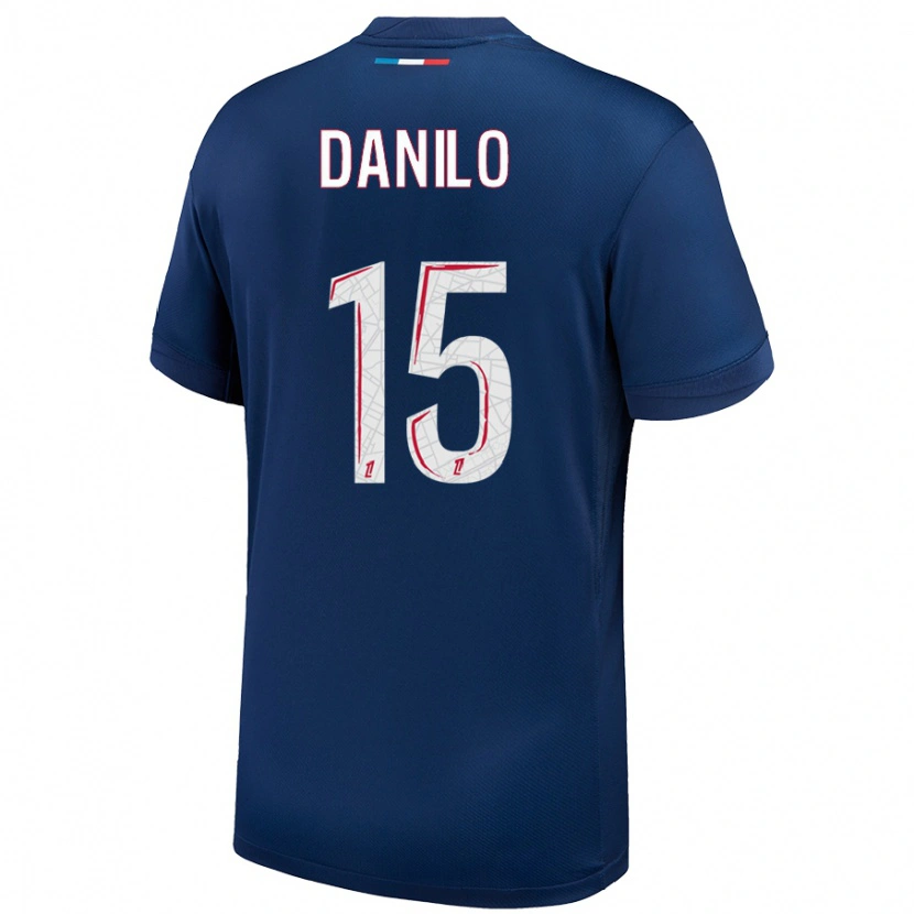 Danxen Niño Camiseta Danilo Pereira #15 Azul Marino Blanco 1ª Equipación 2024/25 La Camisa