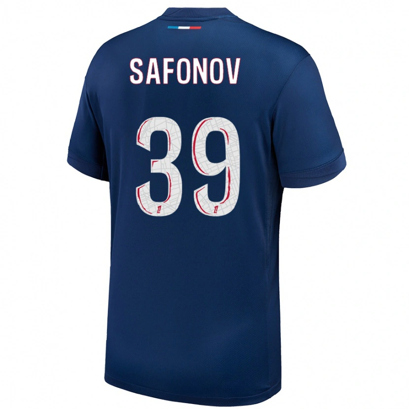 Danxen Niño Camiseta Matvey Safonov #39 Azul Marino Blanco 1ª Equipación 2024/25 La Camisa