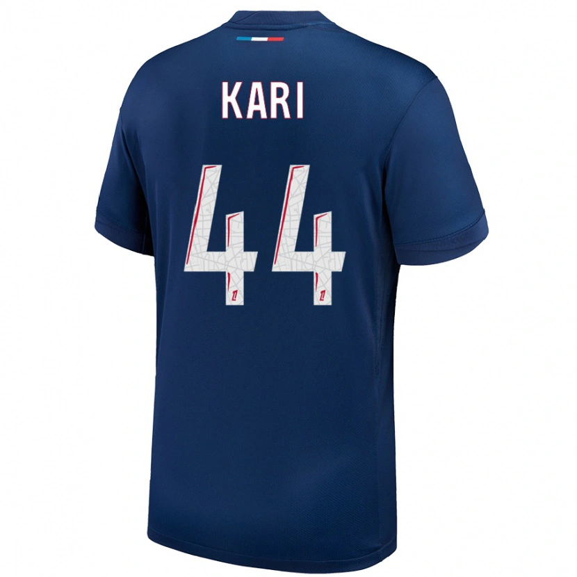 Danxen Niño Camiseta Ayman Kari #44 Azul Marino Blanco 1ª Equipación 2024/25 La Camisa