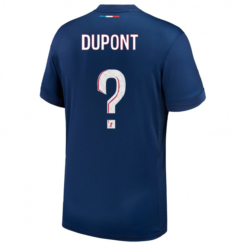 Danxen Niño Camiseta Raphaël Dupont #0 Azul Marino Blanco 1ª Equipación 2024/25 La Camisa