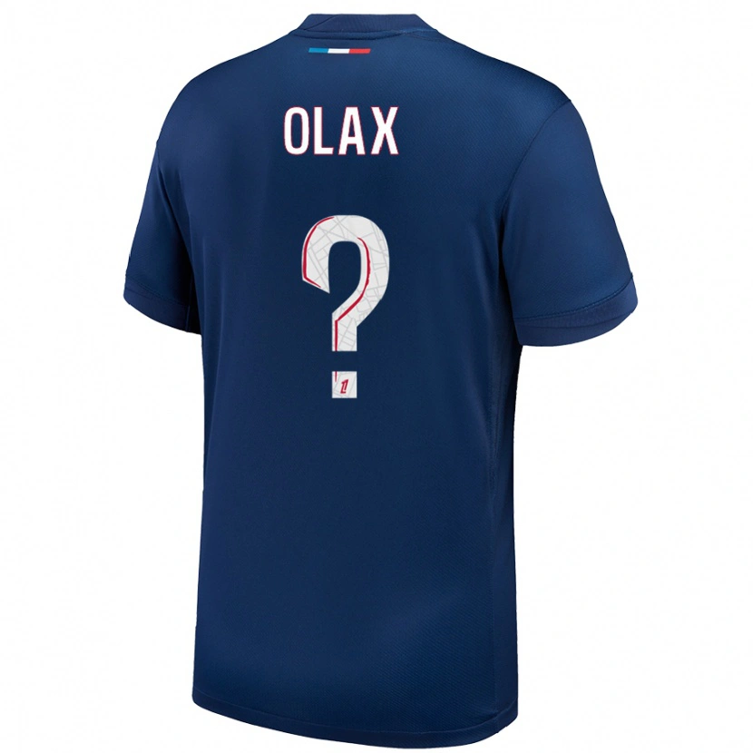 Danxen Niño Camiseta Djamy Olax #0 Azul Marino Blanco 1ª Equipación 2024/25 La Camisa