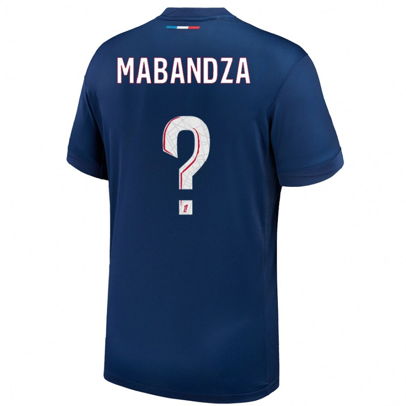 Danxen Niño Camiseta Emeryc Mabandza Batantou #0 Azul Marino Blanco 1ª Equipación 2024/25 La Camisa