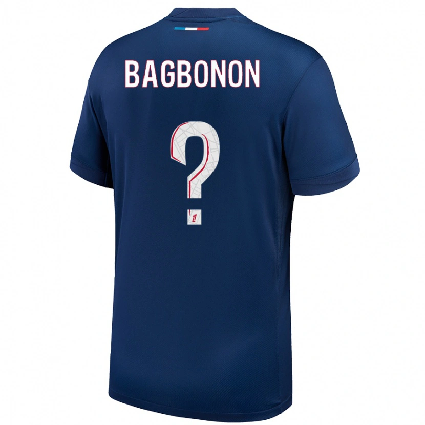 Danxen Niño Camiseta Ethan Bagbonon #0 Azul Marino Blanco 1ª Equipación 2024/25 La Camisa