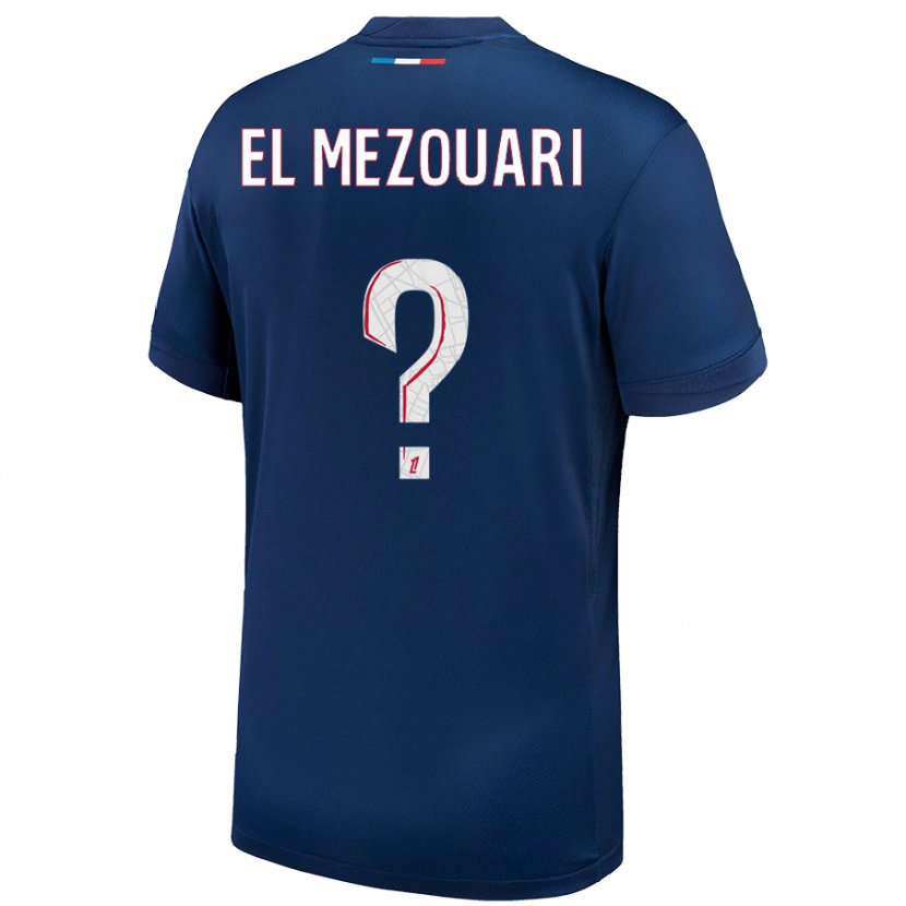 Danxen Niño Camiseta Salah-Dine El Mezouari #0 Azul Marino Blanco 1ª Equipación 2024/25 La Camisa