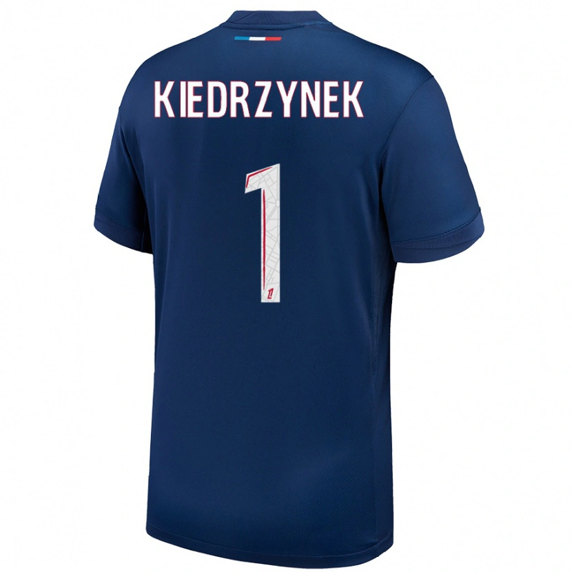 Danxen Niño Camiseta Katarzyna Kiedrzynek #1 Azul Marino Blanco 1ª Equipación 2024/25 La Camisa