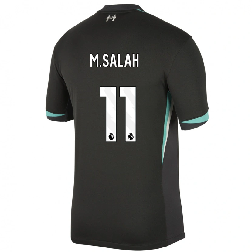 Danxen Niño Camiseta Mohamed Salah #11 Negro Antracita Blanco 2ª Equipación 2024/25 La Camisa