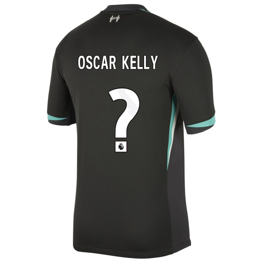 Danxen Niño Camiseta Oscar Kelly #0 Negro Antracita Blanco 2ª Equipación 2024/25 La Camisa