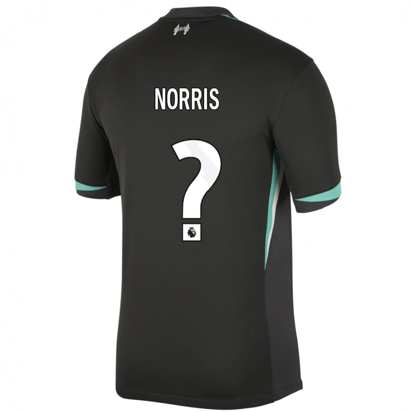 Danxen Niño Camiseta James Norris #0 Negro Antracita Blanco 2ª Equipación 2024/25 La Camisa