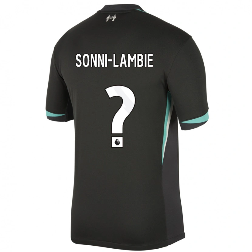 Danxen Niño Camiseta Joshua Sonni-Lambie #0 Negro Antracita Blanco 2ª Equipación 2024/25 La Camisa