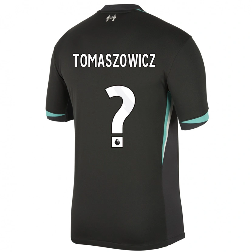 Danxen Niño Camiseta Aiden Tomaszowicz #0 Negro Antracita Blanco 2ª Equipación 2024/25 La Camisa