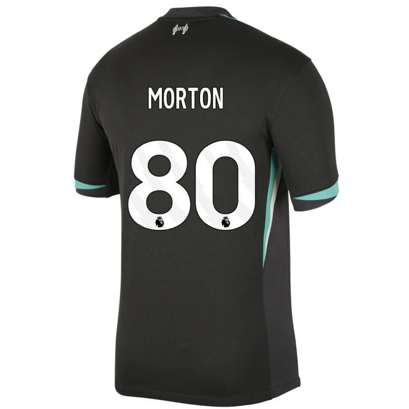 Danxen Niño Camiseta Tyler Morton #80 Negro Antracita Blanco 2ª Equipación 2024/25 La Camisa