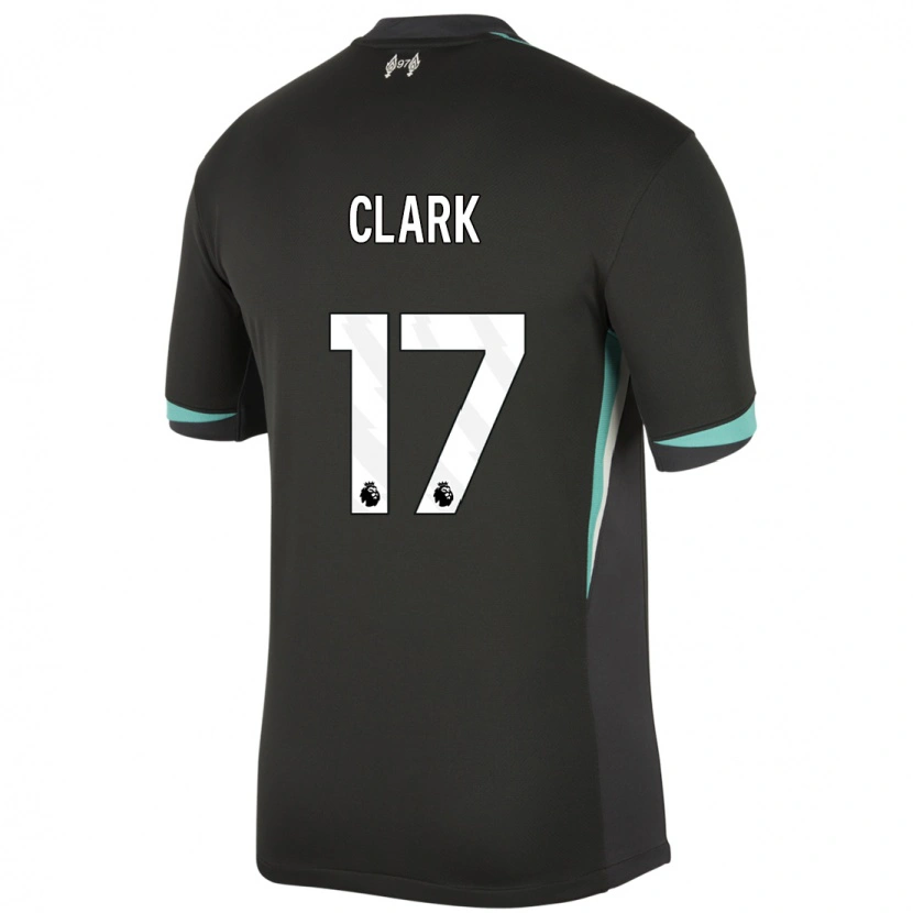 Danxen Niño Camiseta Jenna Clark #17 Negro Antracita Blanco 2ª Equipación 2024/25 La Camisa