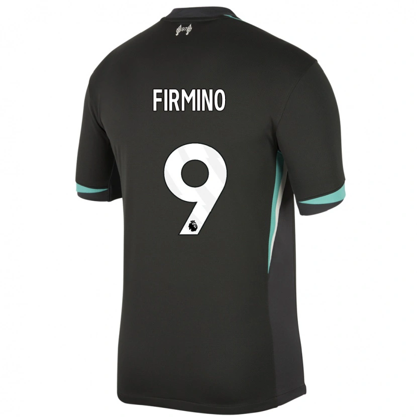 Danxen Niño Camiseta Roberto Firmino #9 Negro Antracita Blanco 2ª Equipación 2024/25 La Camisa