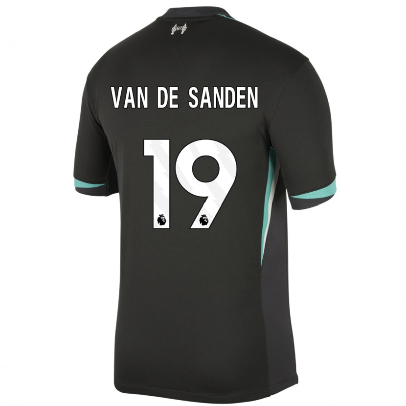 Danxen Niño Camiseta Shanice Van De Sanden #19 Negro Antracita Blanco 2ª Equipación 2024/25 La Camisa