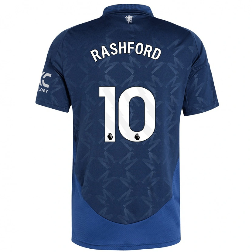 Danxen Niño Camiseta Marcus Rashford #10 Índigo 2ª Equipación 2024/25 La Camisa