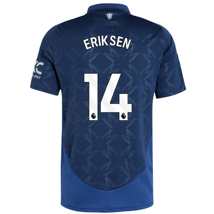 Danxen Niño Camiseta Christian Eriksen #14 Índigo 2ª Equipación 2024/25 La Camisa