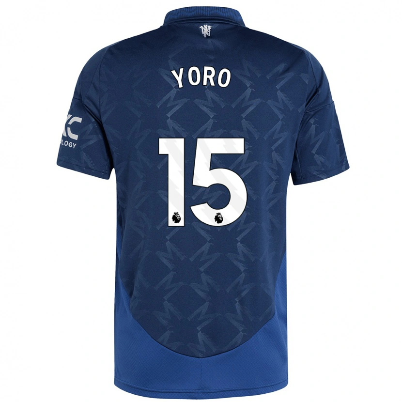 Danxen Niño Camiseta Leny Yoro #15 Índigo 2ª Equipación 2024/25 La Camisa